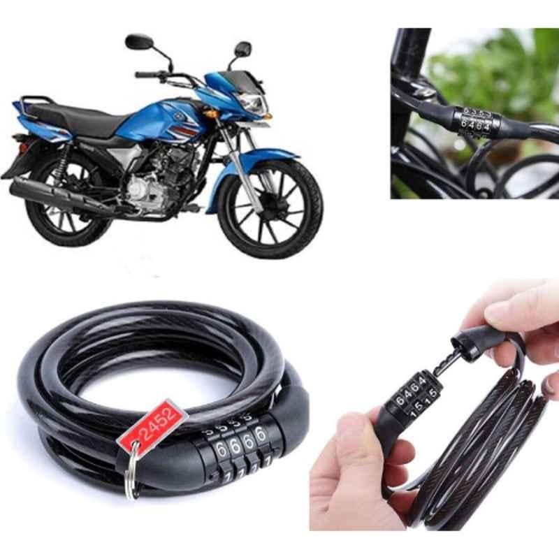Auto Pearl PVC & Plastic Black Combination Cable Lock for Saluto RX BS6