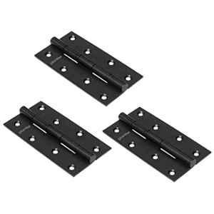 Plantex Heavy Duty Door Butt Hinges 5 inchx12 Gauge/2.5 mm Thickness Home/Office/Hotel/Door Hinges for Main Door/Bedroom/Kitchen/Bathroom/Kabza (Pack of 3) Black
