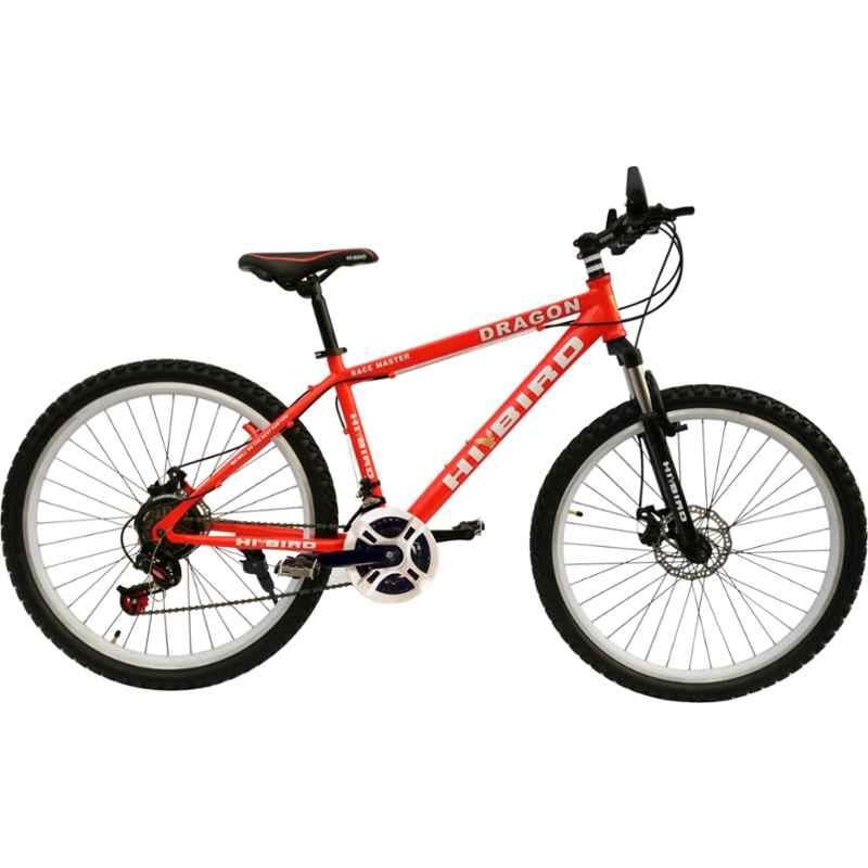 Hi-Bird Dragon 26 inch 21 Speed Floruscent Red Cycle with Double Disc Brake