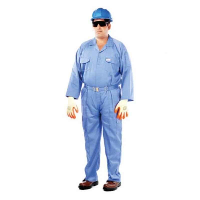 Vaultex 1PV-2XL 190 GSM Blue Twill Coverall Suit, Size: 2L