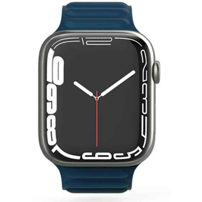 Baykron Silicone Black & Blue Magnetic Strap for Apple Watch 38mm, 40mm & 41mm, BKR-ST-41-BLKBL