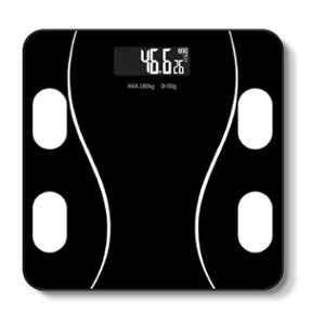 BeatXP Fusion 180kg Tempered Glass Black Art LCD Display Weighing Scale, GHVMEDWES009