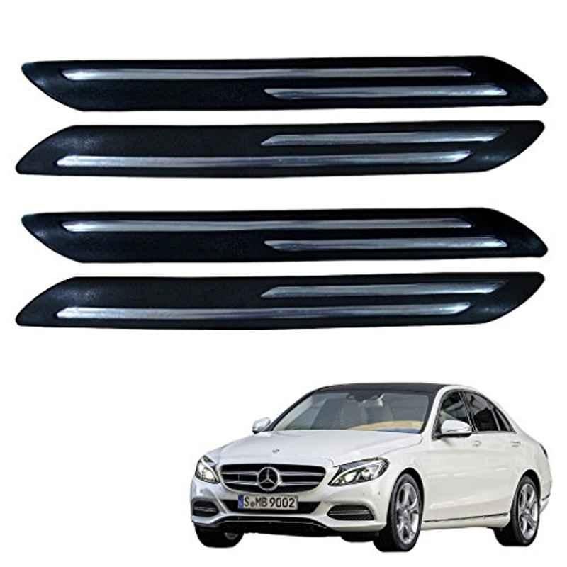 Kozdiko 4 Pcs Double Chrome Bumper Protector Set for Mercedes Benz C-Class