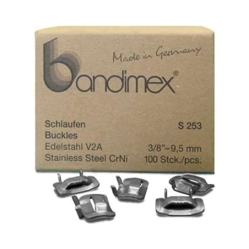 Bandimex 100 Pcs 3/8 inch Silver Heavy Duty Buckles, S-253