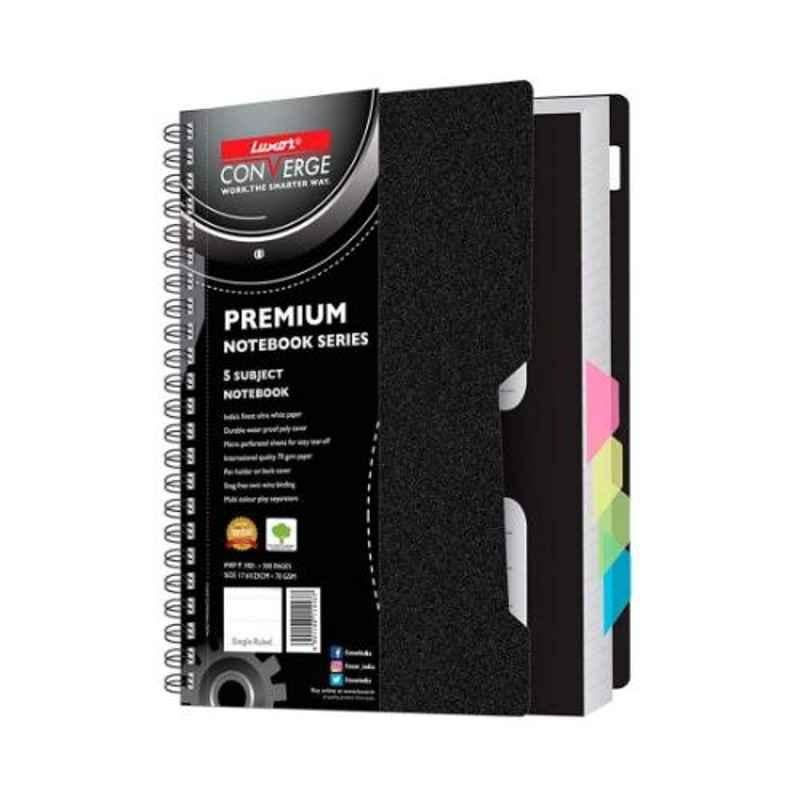 Luxor 5 Subject B5 70GSM 300 pages Single Ruled Notebook