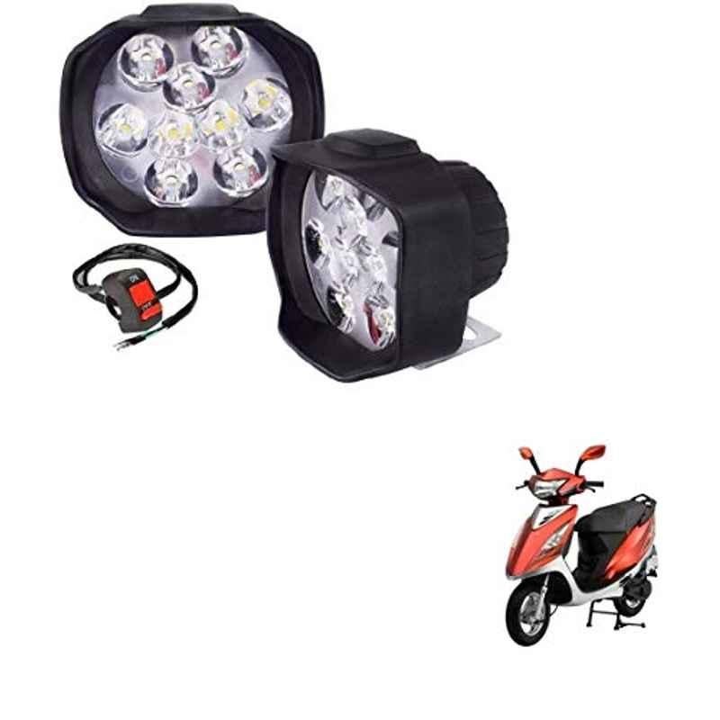 Kozdiko 2 Pcs Sheen 9 LED 6000k Cree LED Transformer Bumble Bee Style LED Fog Light Set for TVS Streak