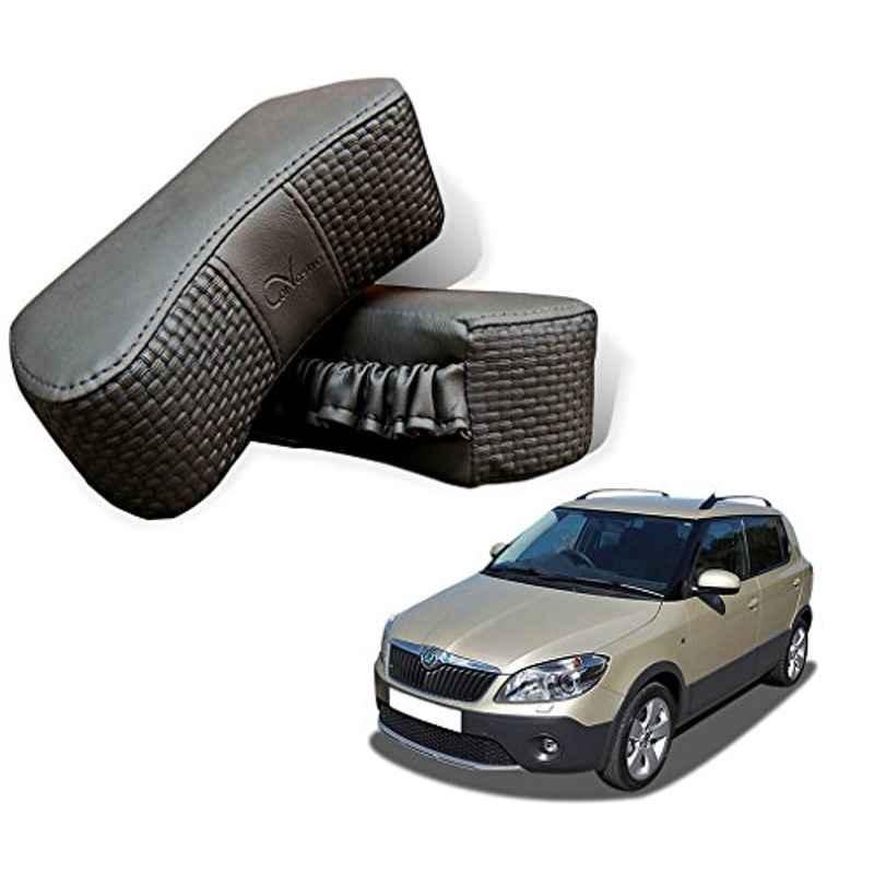 Kozdiko 2 Pcs Memory Foam Grey Car Vastra Neck Rest Cushion Set for Skoda Fabia, koz_5399