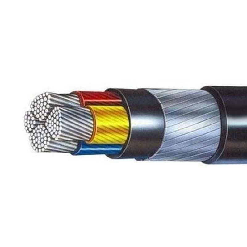 Polycab 240 Sqmm XLPE Black Copper Unarmoured Multistrand Bare Cable, Length: 100 m
