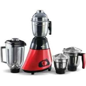 Usha Trienergy Plus 800W Copper Motor Red Mixer Grinder with 4 Plastic Jars