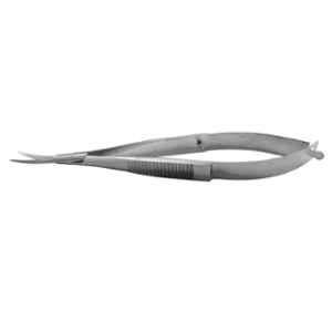 Forgesy 11cm Stainless Steel Silver Curved Castroviejo Micro Scissor (Pack of 2)