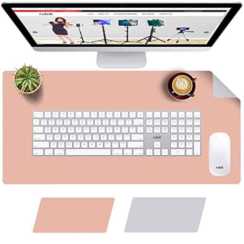 Rubik 40x80cm Faux Leather Black & Red Mouse Pad