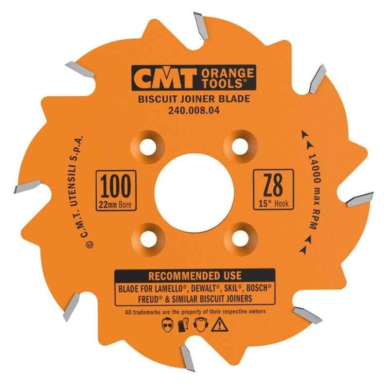 Buy CMT 240.008.04 100mm HW 8 Teeth Biscuit Joiner Saw Blade Online At