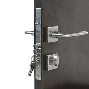 Homexpert Rose Luna-R-OSK 60mm Stainless Steel Silver One Side Key Mortise Door Lock Set