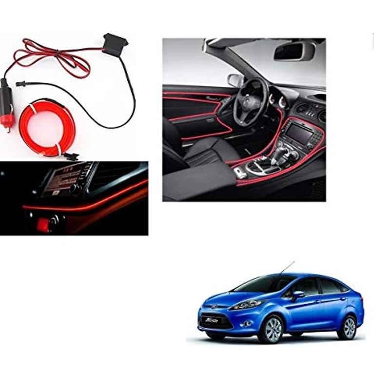 Kozdiko 12V 5m Red Car Interior Decor Neon Strip Light for Ford Fiesta, Koz-90009