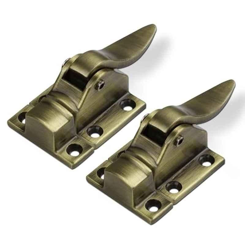 Plantex Zinc Alloy Antique Brass Cabinet Latch for Kitchen Cabinets & Cupboards (Pack of 2)