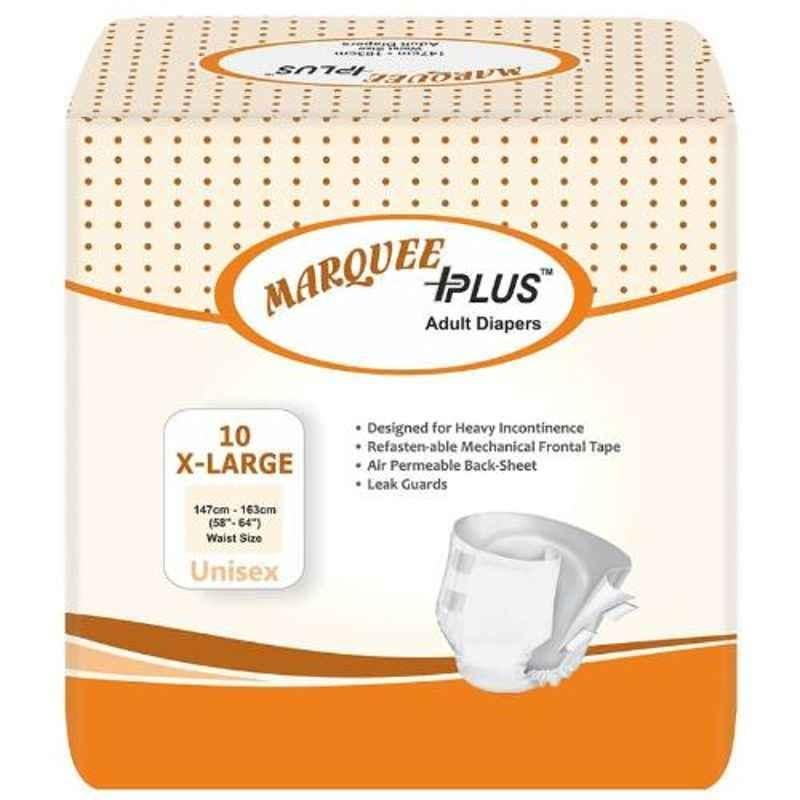 Marquee Plus 58-64 inch XL Adult Diaper, IDLX10 (Pack of 10)