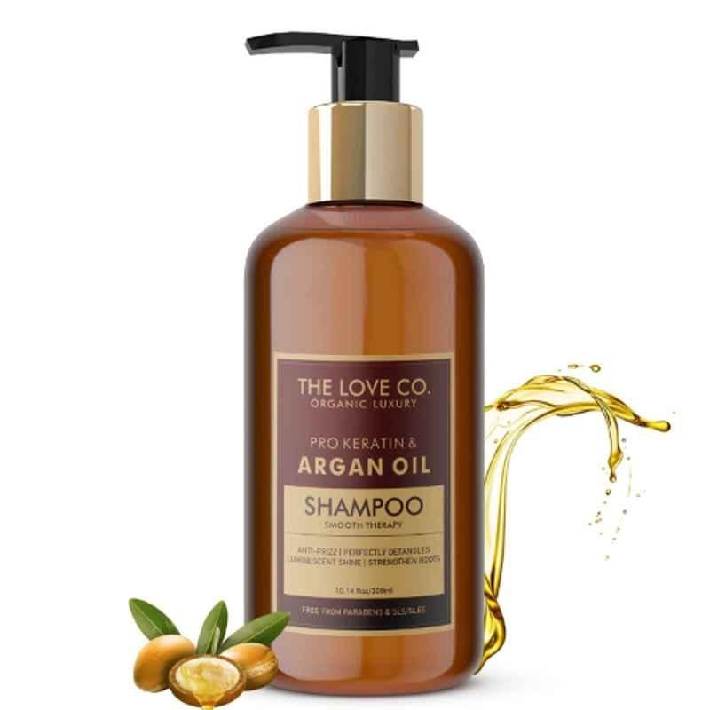 The Love Co. 3133 300ml Moroccan Argan Oil Hair Shampoo with Keratin for Dry & Frizzy Hair