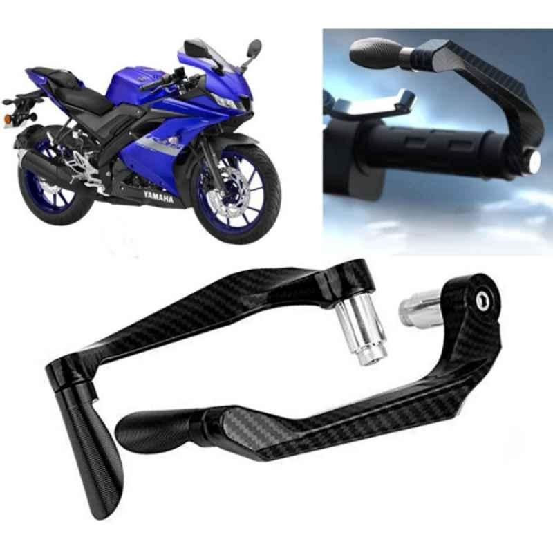 Auto Pearl 2 Pcs Aluminium Carbon Black Brake Clutch Lever Set for Yamaha YZF R15 V3 New BS6