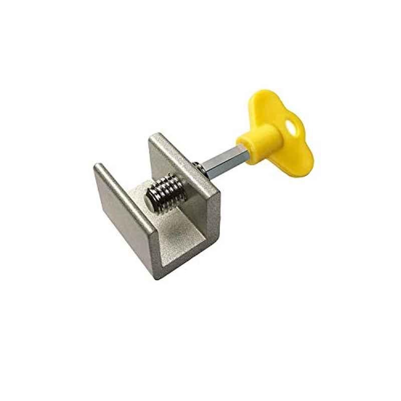 Rubik 3x2.4x2.4cm Aluminium Alloy Sliding Window Lock with Key Sash Stopper