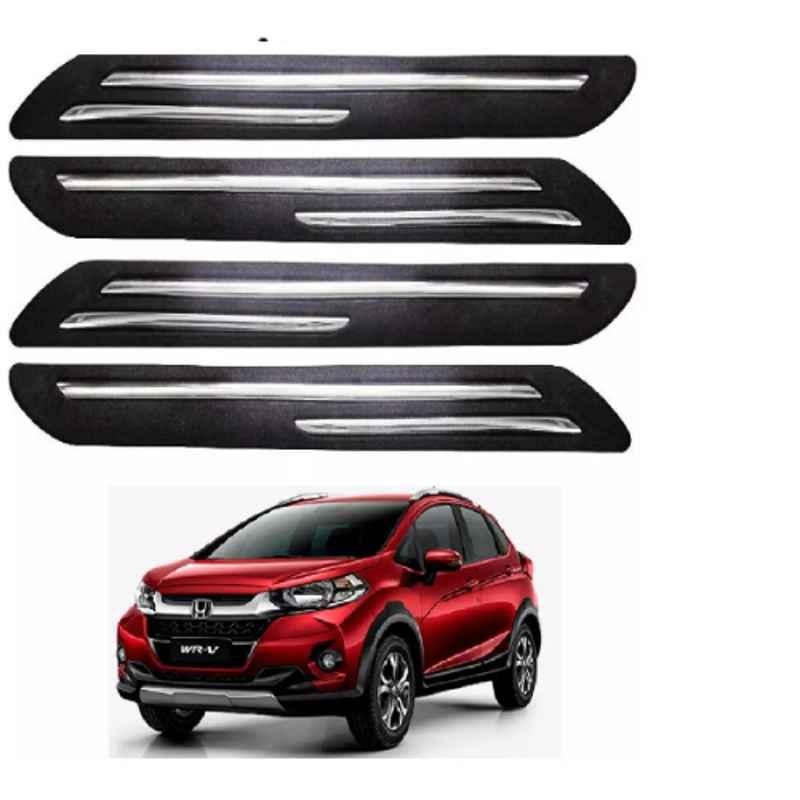 Buy Sca Rubber Car Side Bumper Protector Guard with Double Chrome Strip for Honda Wrv All Model Black Set Of 4 SCA LCRYPB Online At Price 455