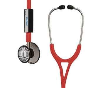 Lifeline Max III Stainless Steel Red Dual Side Diaphragm Chest Piece Stethoscope with 2 Way Tube, STH002-RD