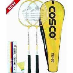 Cosco CB 86 Yellow Sports Badminton with Nylon Shuttlecock