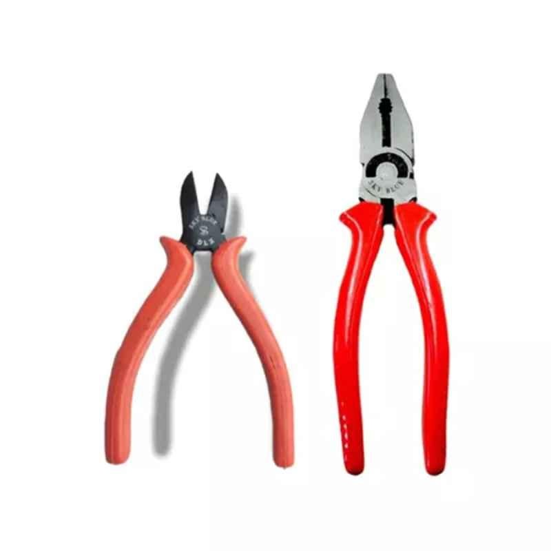 Sky Blue 2 Pcs 8 inch Lineman Plier Combo, SBE_PLIER_COMBOS_COMBO_776