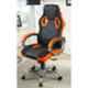 Modern India Seating Leatherette Dark Orange & Black High Back Gaming Chair, MISG5