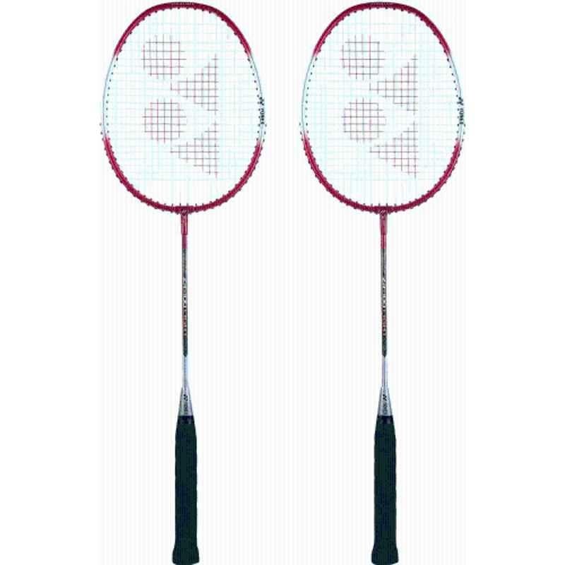 Yonex ZR 100 85g Light Red & Silver Strung Badminton Racquet (Pack of 2)