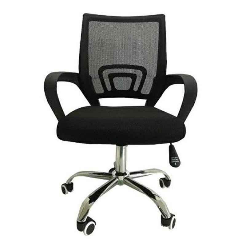 Buy Comfort Loom Boom Mesh Black Medium Back Ergonomic Revolving Office  Chair Online At Price ₹3049