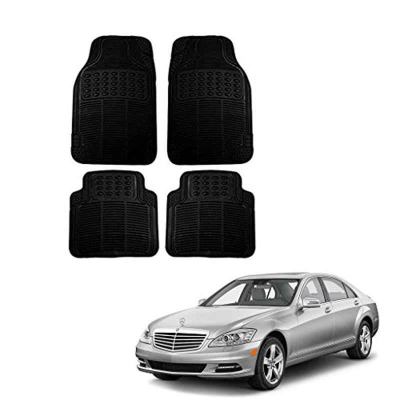 Kozdiko 4 Pcs Black Rubber Car Mat Set for Mercedes Benz S-Class