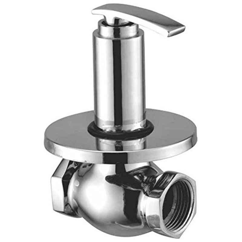 Oleanna Desire 25mm Brass Silver Flush Cock with Wall Flange