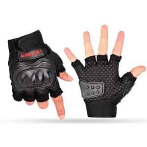 AllExtreme Probiker EXO2GV34 Black Anti-Skid & Breathable Half Finger Bike Riding Gloves for Motorcycle Cycling Climbing Mountaineering Hiking, Size: XL