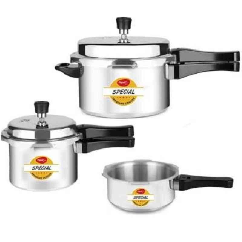 Pigeon Special 2, 3 & 5L Aluminum Outer Lid Pressure Cooker Combo