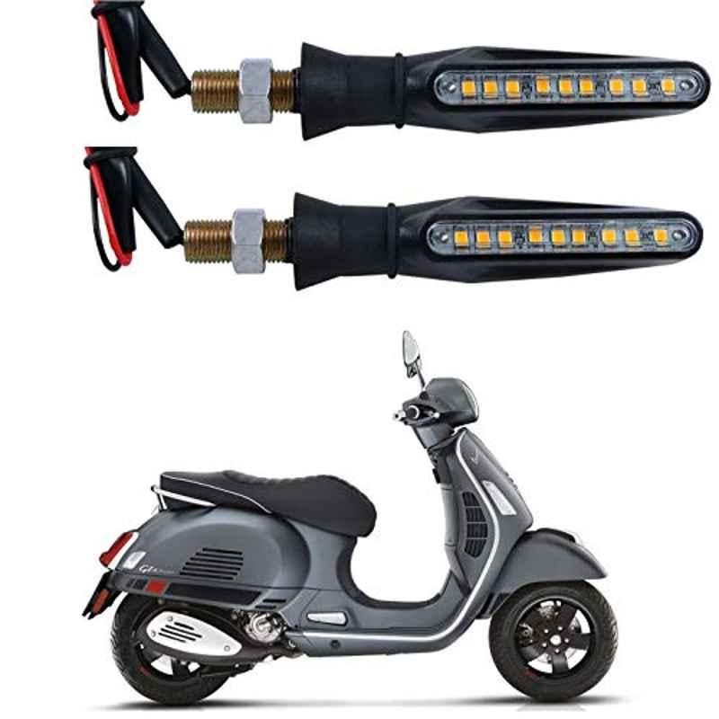 Kozdiko 4 Pcs Plastic Front & Rear Side Sleek Yellow Bike Indicator Set for Vespa GTS 300
