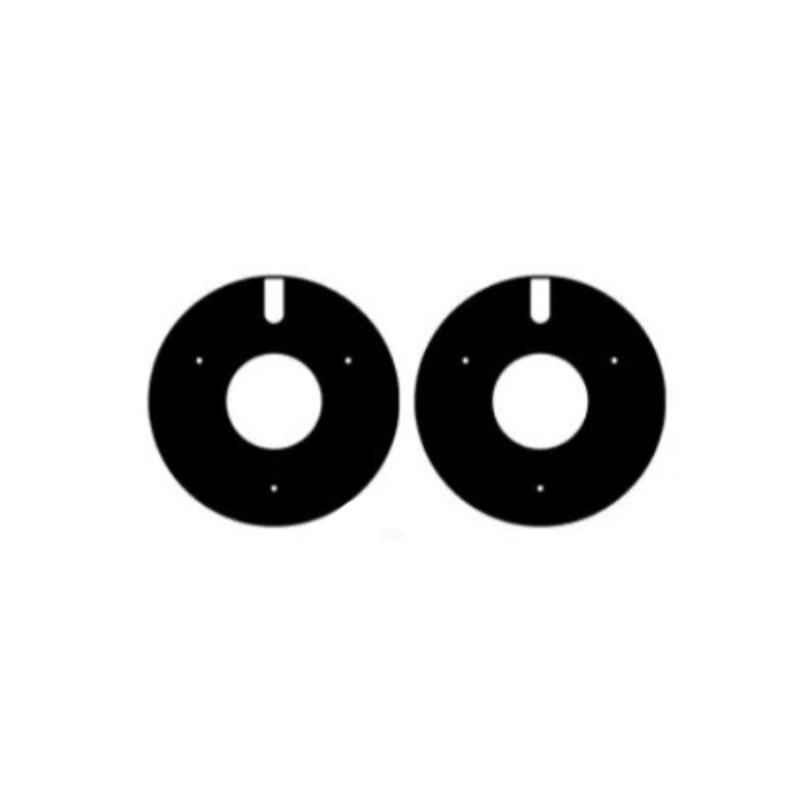 RA Accessories 2 Pcs 17 inch ABS Plastic Black Rear Disc Wheel Cover Set for Bajaj RS200, RAAUJ53E