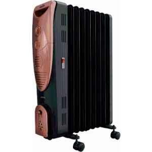 Kenstar Luxora 2900W 11 Fin Black & Gold Oil Filled Room Heater, KORLUX29MC11R0-DOM