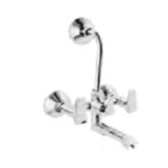 Somany Olive Brass Chrome Finish Wall Mixer with 115mm Long Bend Pipe, 272200330011