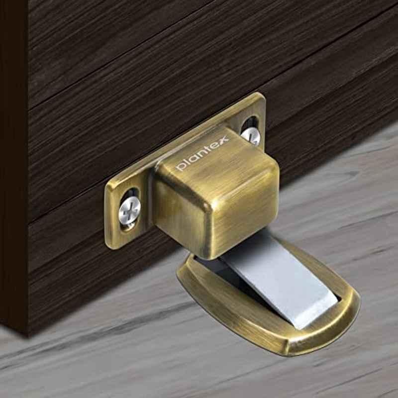 Plantex Heavy Duty Floor Mounted Magnetic Door Stopper for Home/Door Holder/Door Stops for Home/Hotel/Office 184 Antique Brass