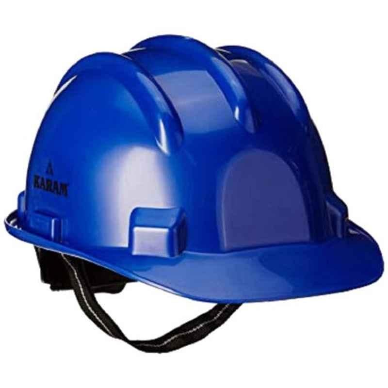 Karam Blue Plastic Cradle Ratchet Type Safety Helmet, PN-521 (Pack of 2)