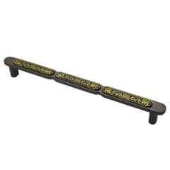 RAB 224mm Zinc Satin Black Wardrobe Pull Handle, 7010 (Pack of 3)