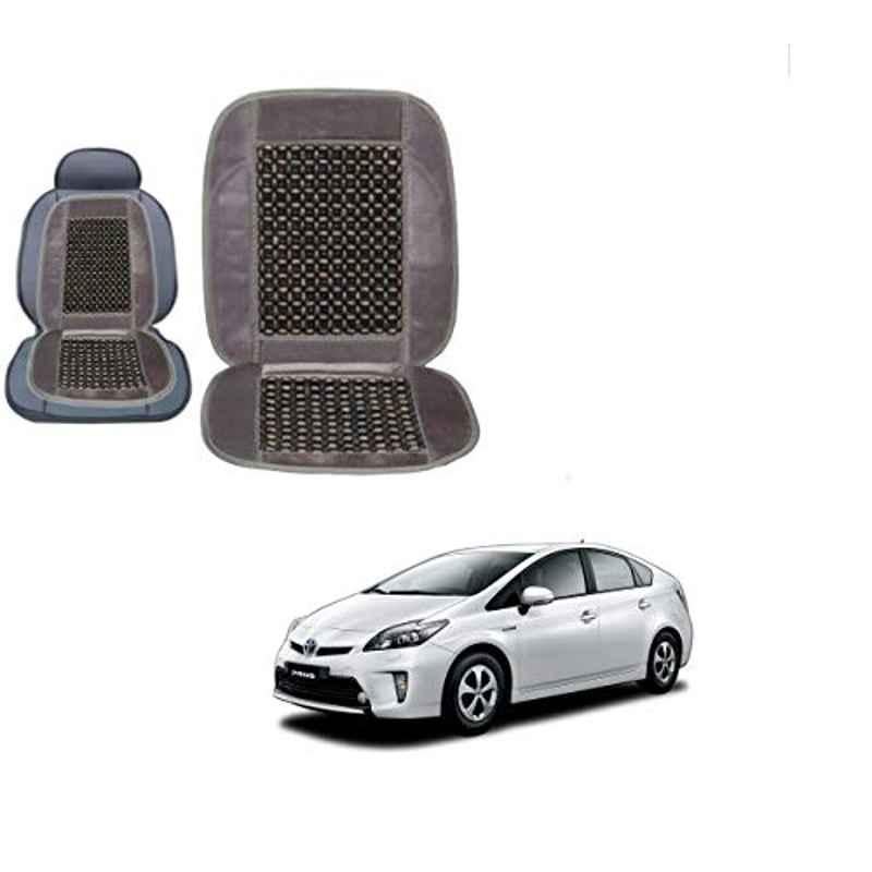 Kozdiko Wooden Bead Seat with Grey Velvet Border for Toyota Prius