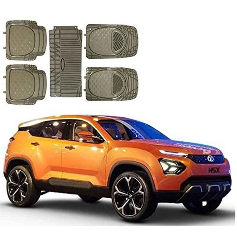 Kozdiko 5 Pcs 6205 Smoke PVC Rubber Car Foot Mat Set for Tata Harrier H5X