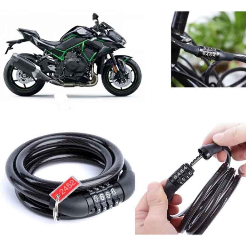 Auto Pearl PVC & Plastic Black Combination Cable Lock for ZH2, 868