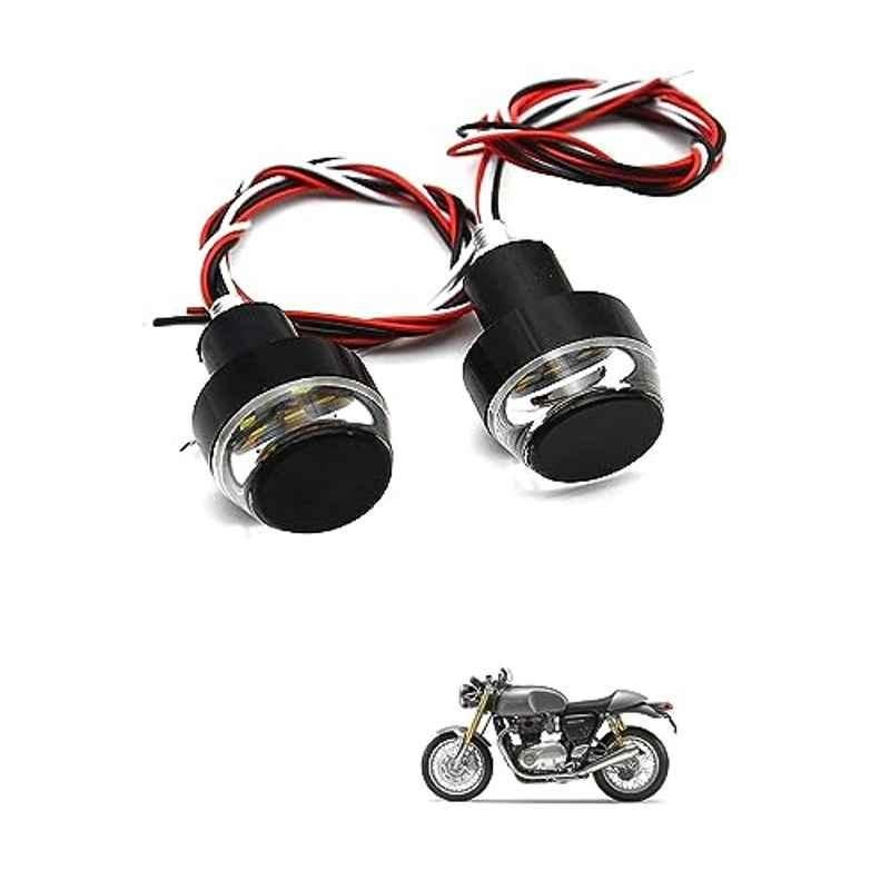 Kozdiko 2 Pcs Dual Colour Motorcycle LED Indicator Turn Signal Handle Bar Light Set for Triumph Thruxton