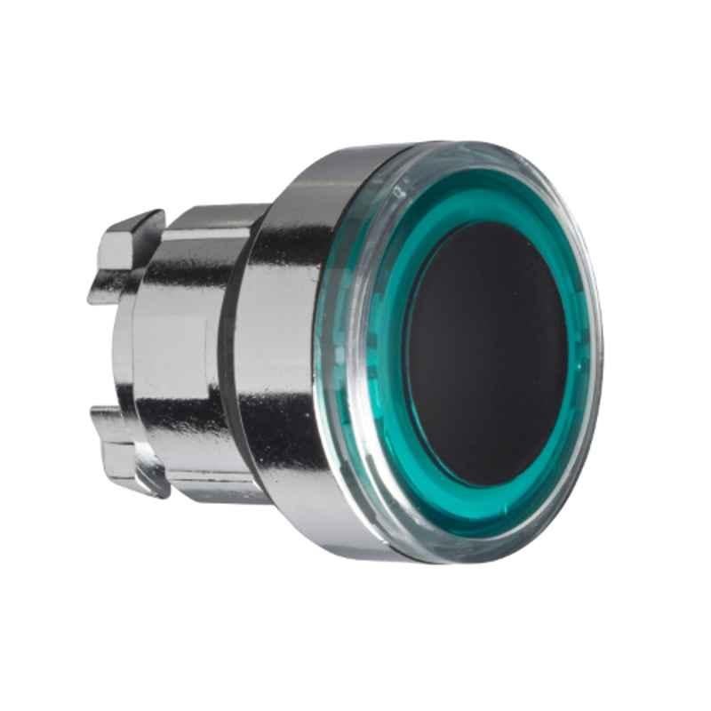 Schneider 22mm Round Green Flush Head for Illuminated Push Button for Integral LED, ZB4BW933