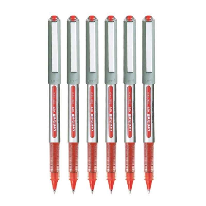 Mitsubishi Uniball Eye 0.7mm Red Fine Roller Pen, MI-UB157-RD (Pack of 12)