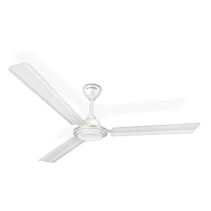 Longway Amaze 50W 400rpm White Ultra High Speed 3 Blade Anti-Dust Decorative Ceiling Fan with 2 Years Warranty, Sweep: 1200 mm