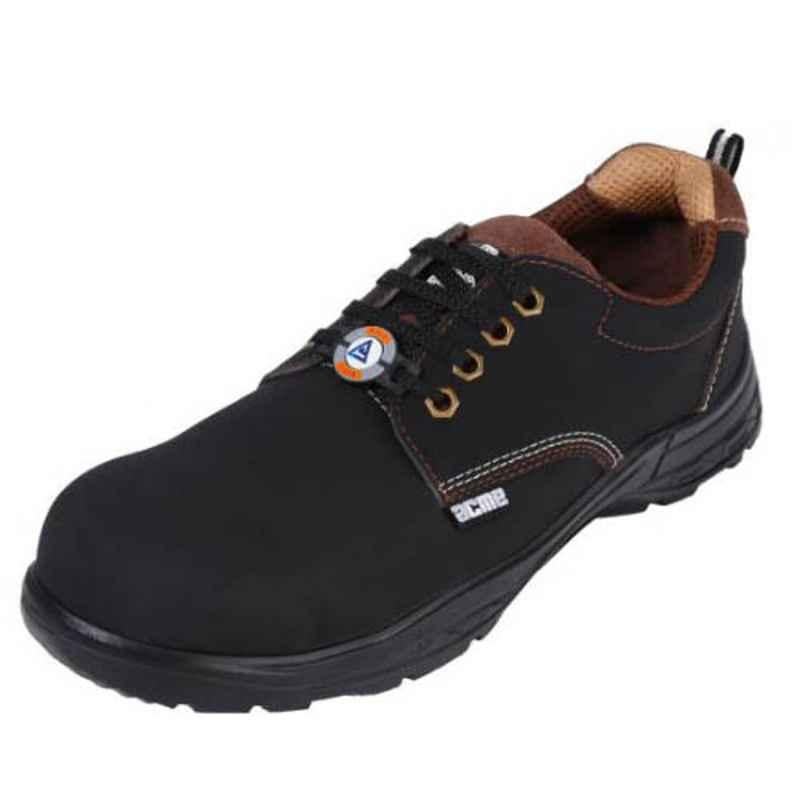 Acme Fleet Plume Low Ankle Composite Toe Black Safety Shoes, Size: 9