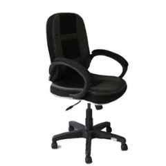 Arko Black Medium Steel Medium Back Adjustable Central Tilt Executive Chair, 361 A